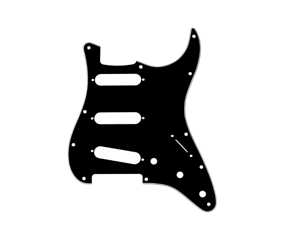 Fender® Pickguard, Stratocaster® S/S/S, 11-Hole Mount, B/W/B, 3-Ply 1 Fender® Pickguard, Stratocaster® S/S/S, 11-Hole Mount, B/W/B, 3-Ply